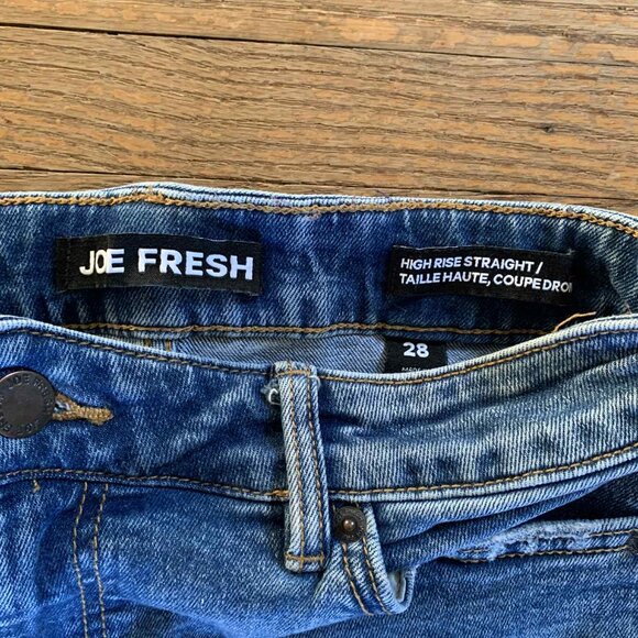 Women's Joe Fresh High-rise Straight Denim Mom Jeans - Sz.28 - Picture 3 of 3